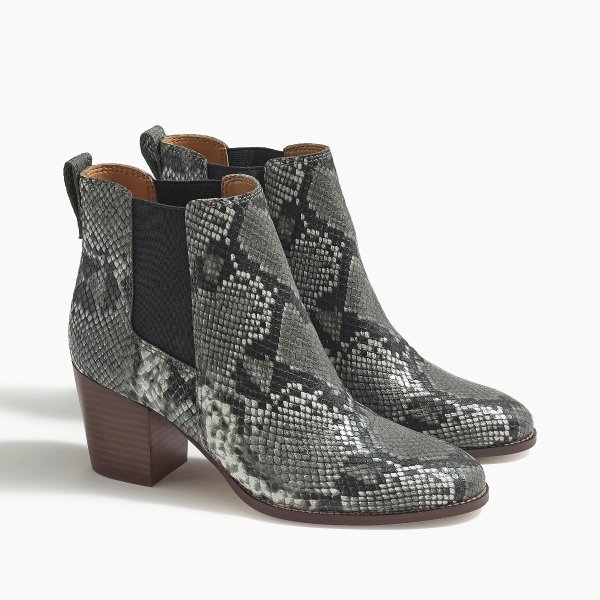 Snakeskin-print Rory heeled boots