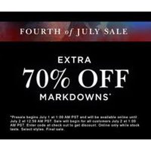 4th of July Sale @ PacSun