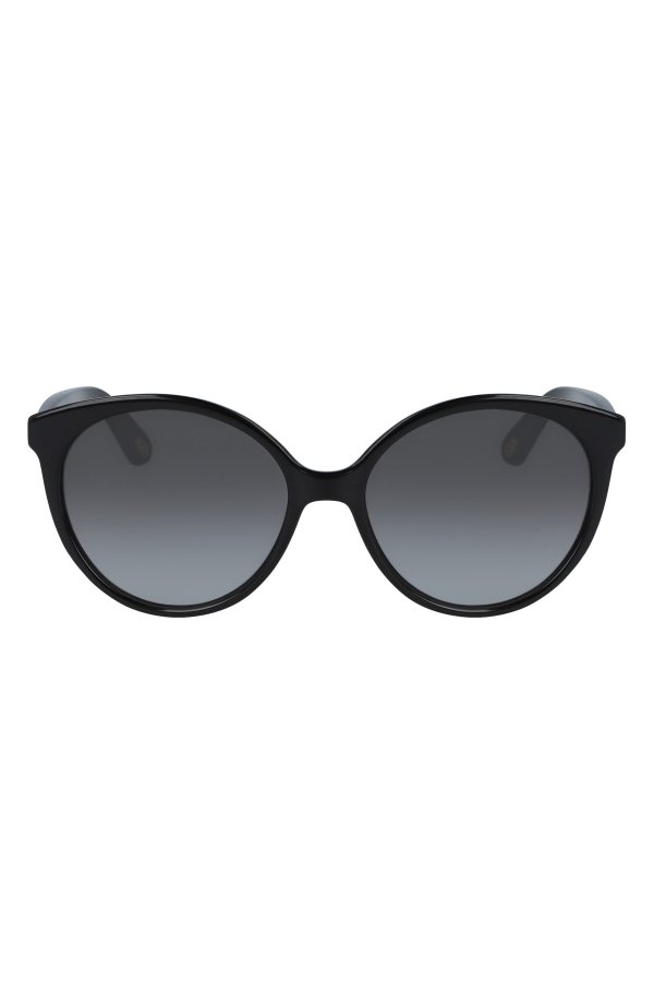 58mm Classic Rounded Cat Eye Sunglasses