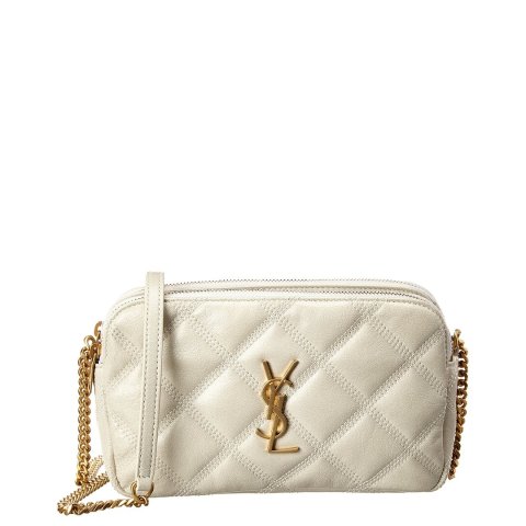Saint LaurentBecky Quilted Leather Double-Zip Pouch