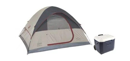 Coleman 4 person tent and cooler bundle Sale