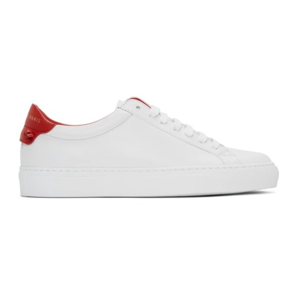 - White & Red Urban Knots Sneakers