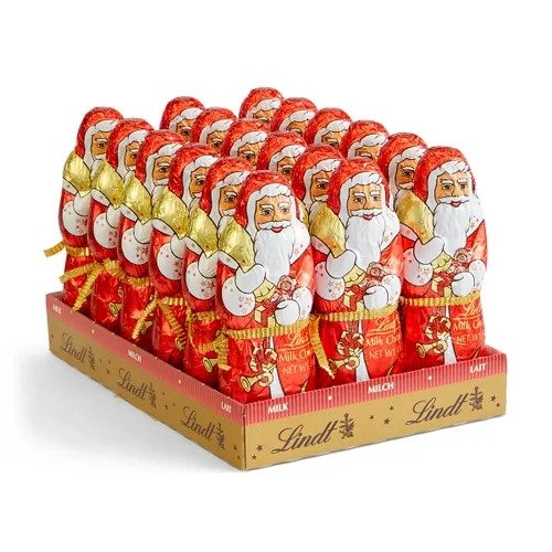 Lindt Hollow Figure Santa Milk Chocolate (18-pc, 125 g ea)