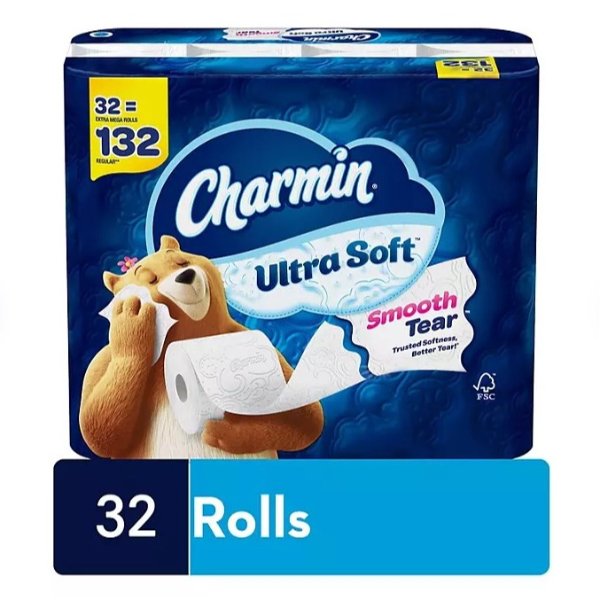 Ultra Soft Toilet Paper Extra Mega Rolls (231 Sheets/Roll, 32 Rolls)