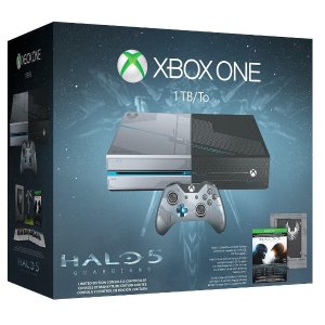 Xbox One 1TB 《HALO 5:守护者》限定版游戏主机套装 + 《命运：邪神降临》 + 《极限竞速：地平线2》