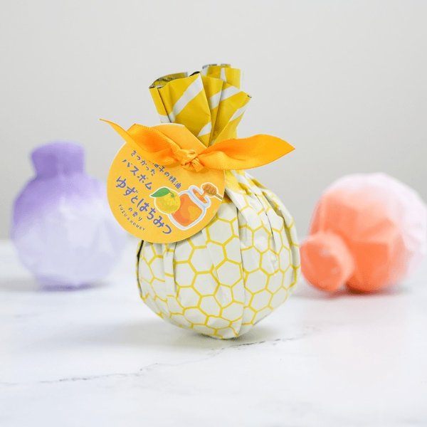 日本FRUIT FOREST 滋润泡澡球沐浴炸弹 #柚子和蜂蜜香味 150g 限定版 