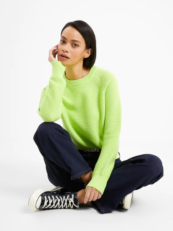 Lily Mozart Crew Neck Sweater Sharp Green | French Connection USLily Mozart Crew Neck Sweater