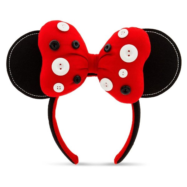 Minnie Mouse Button Bow Ear Headband for Adults | shopDisney