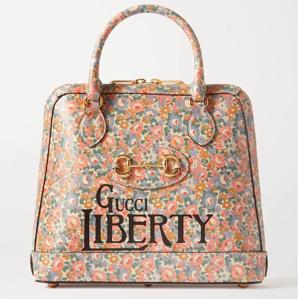 + Liberty 1955 Horsebit floral-print leather tote