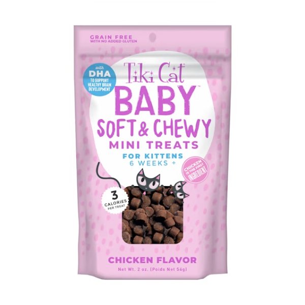 Tiki Cat Baby Soft & Chewy Chicken Flavored Wet Cat Treats, 2 oz. | Petco