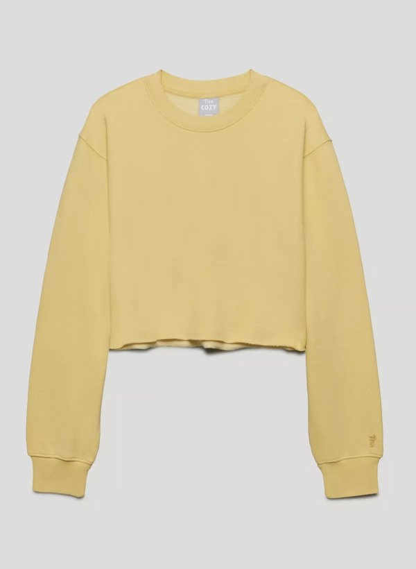 cozy fleece perfect cropped sweatshirt