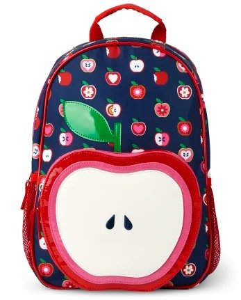 Girls Embroidered Apple Backpack - Uniform | Gymboree - MILKY WAY