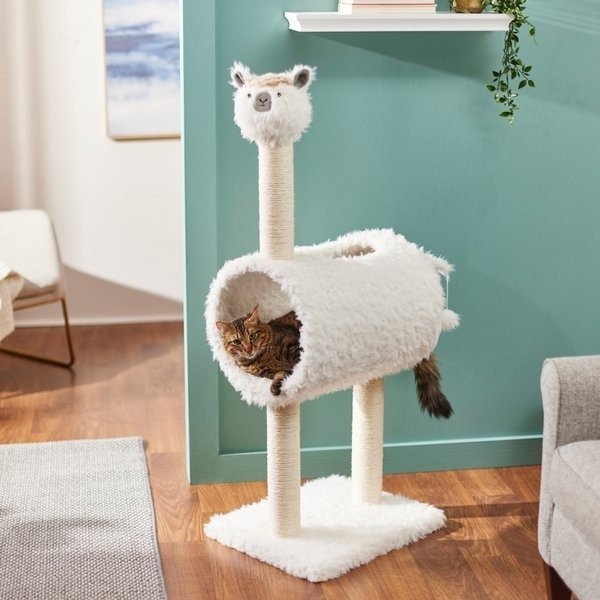 Animal Series Cat Tunnel with Scratching Post, Llama - Chewy.com