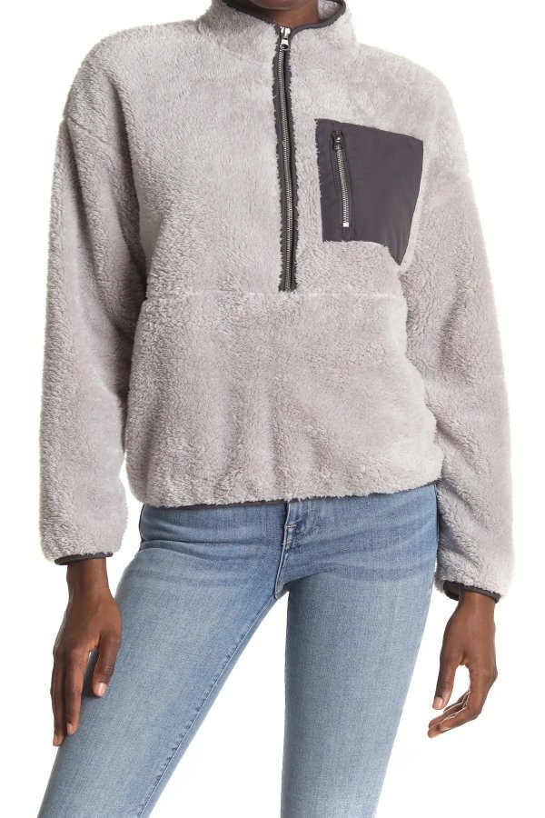 Plush Fleece Half Zip Pullover