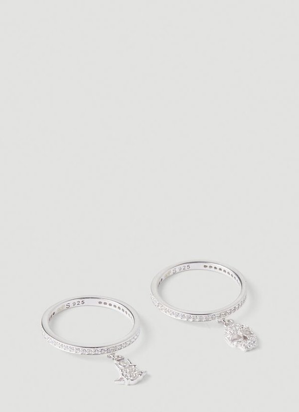 Set of Two Brandita Rings in Silver