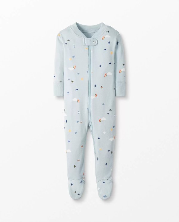 Baby Zip Footed Sleeper In Organic Cotton