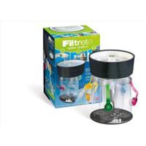 Filtrete 4-Bottle Water Station with Multicolored Bottle Tops, Black