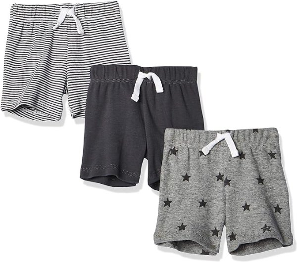 Amazon Essentials 婴幼儿纯棉小短裤3件套