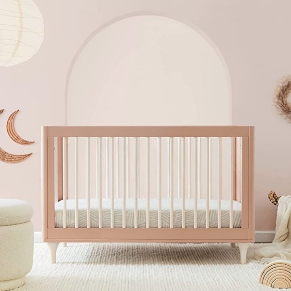 Lolly 3-in-1 Convertible Crib with Toddler Bed Conversion Kit in Canyon/Washed Natural, Greenguard Gold Certified