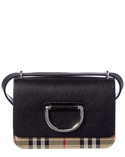 Mini D-Ring Vintage Check & Leather Crossbody