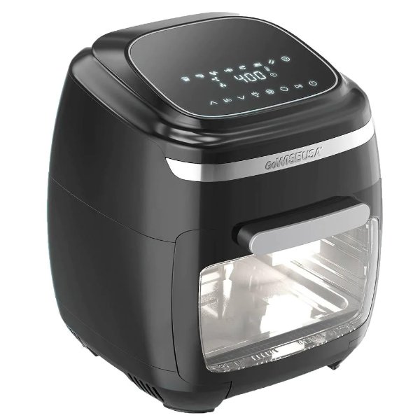 1700-Watts 11.6 Qt. Multi Vibe Black Air Fryer Oven with Rotisserie and Dehydrator Features + 11 Accessories
