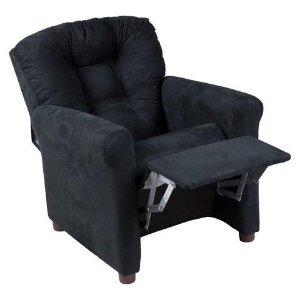微纤维儿童沙发躺椅 黑色