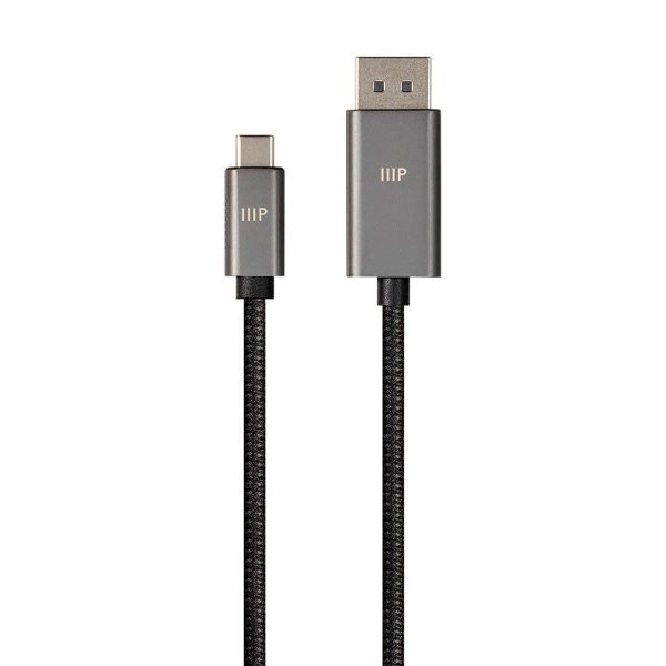 Bidirectional USB Type-C to DisplayPort Cable - 4K@60Hz, Black, 6ft