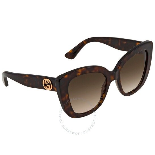 Light Brown Butterfly Ladies Sunglasses GG0327S 002 52