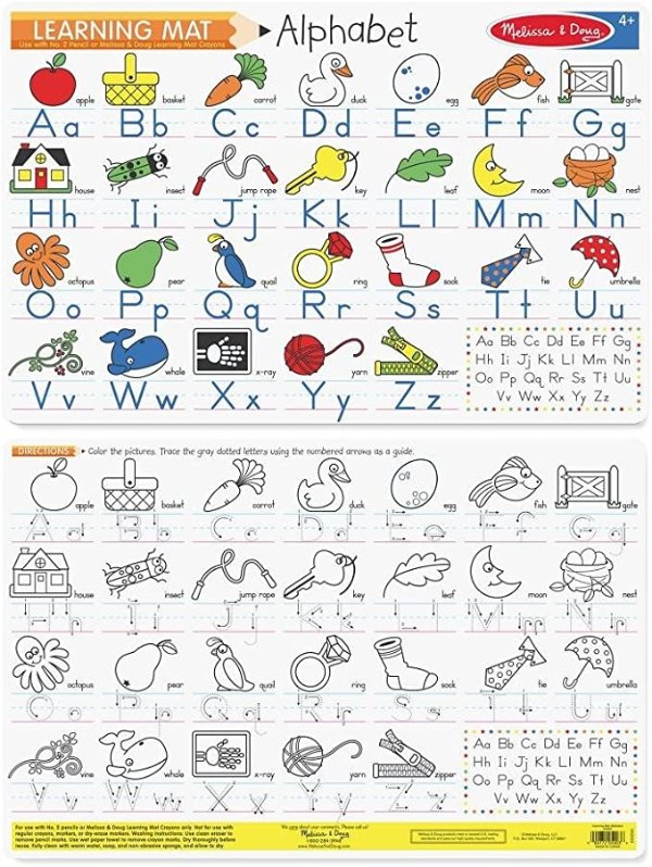 Melissa & Doug Alphabet Write-A-Mat Puzzle