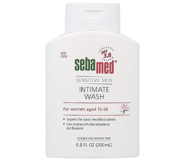 Feminine Wash Sebamed Intimate Wash for Women, pH 3.8 for Microflora Balance with Aloe Vera Mild Organic Based Daily Vaginal Wash Feminine Hygiene 6.8 Fluid Ounces (200 Milliliters), Clear (3247350.0)