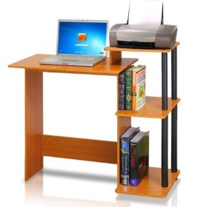Furinno Efficient Computer Desk, Espresso/Black