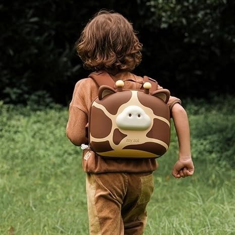 Zoy zoii Kids Backpack, Cute Giraffe Backpack for Boys Girls, Mini Preschool Travel Bag for Toddler, Ages 3-6