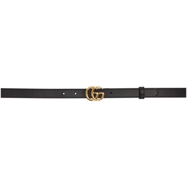 Black GG Marmont 2.0 Belt