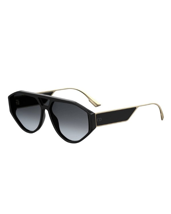 Clan1 Oval Acetate & Metal Sunglasses
