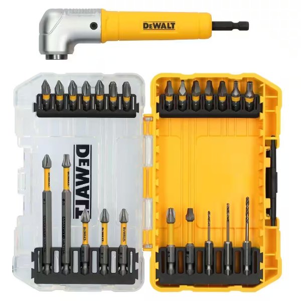 MAXFIT ULTRA Steel Drill and Driving Bit Set with Right Angle Attachment (25-Piece)