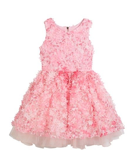 3D Flower Party Dress, Size 7-16