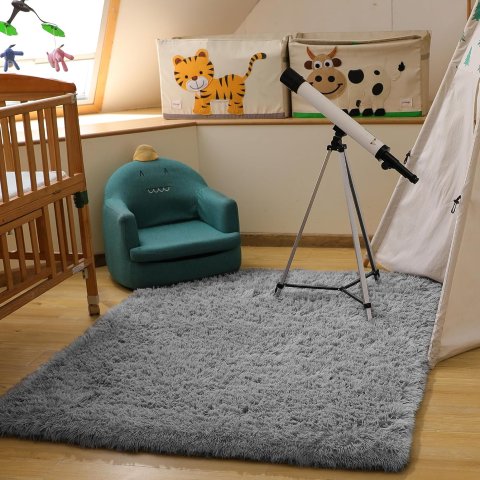 Ophanie 室内装饰地毯4 x 6Feet  柔软好踩好清洁，儿童室、客厅都可用