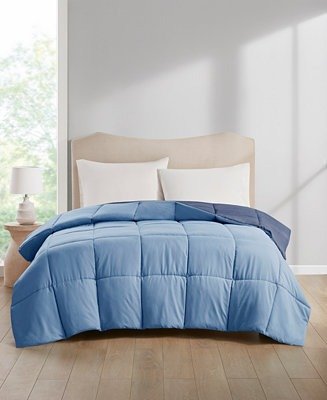 Solid Reversible Down-Alternative Comforter, Full/Queen, Created for Macy's