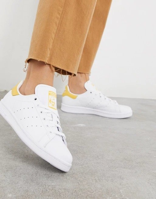 Stan Smith sneakers in white and yellow 