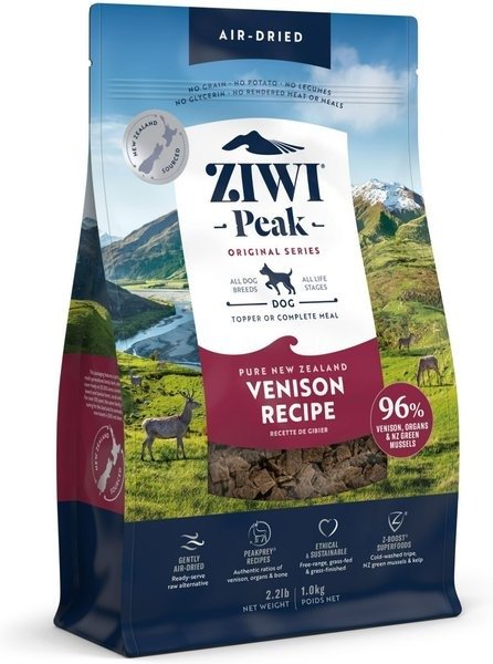 ZIWI Peak Venison Grain-Free Air-Dried Dog Food, 2.2-lb bag - Chewy.com