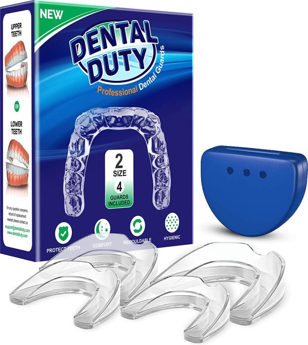 Dental Duty Professional Mouth Guard 2-Size, 4 Pieces