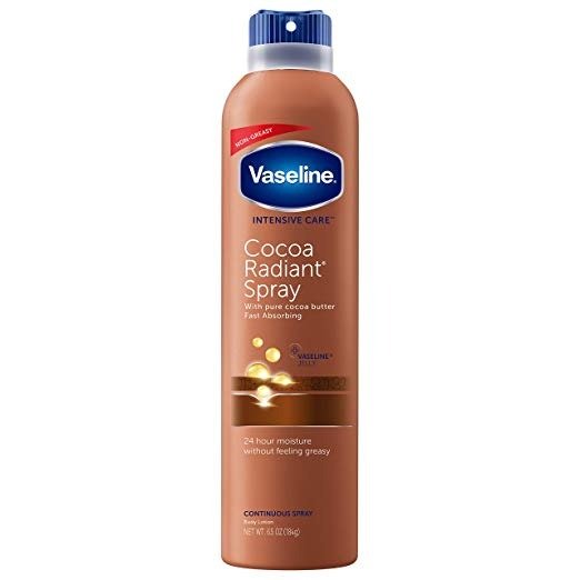 Vaseline Intensive Care Spray Lotion, Cocoa Radiant, 6.5 oz ( Pack of 6)