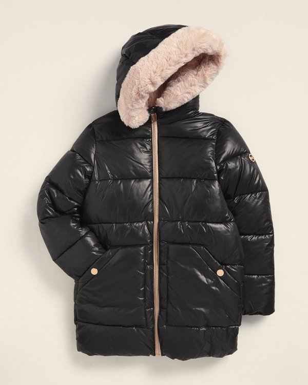 (Girls 7-16) Sherpa Fleece Lined Puffer Jacket
