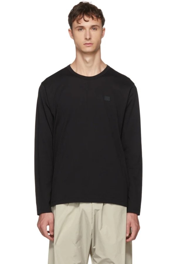 Black Long Sleeve Nash Patch T-Shirt
