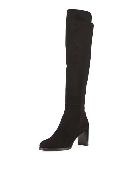 Lowjack Suede Tall Block-Heel Boots