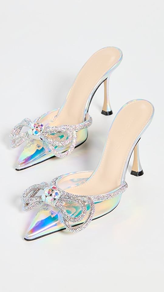 Double Bow Holographic Mules