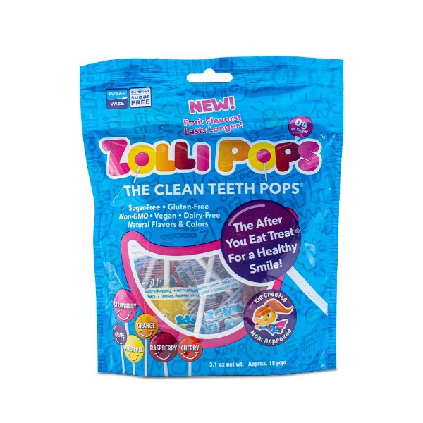 Zollipops Clean Teeth Lollipops AntiCavity Sugar Free 3.1oz