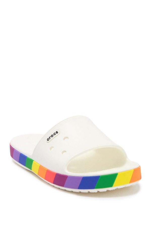 Crocband III Rainbow Block Slide Sandal