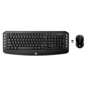 HP Wireless Classic Desktop Keyboard & 3-Button Optical Mouse Bundle- 2.4GHz
