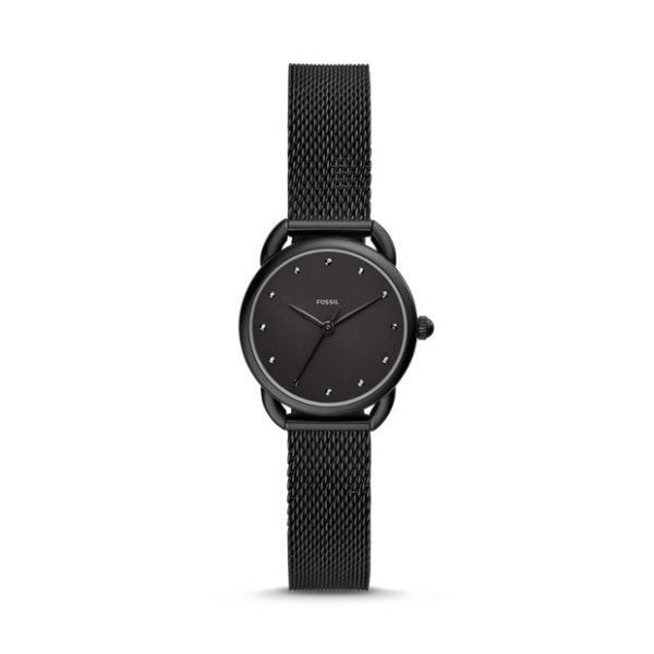 Tailor Three-Hand Black Stainless Steel Watch